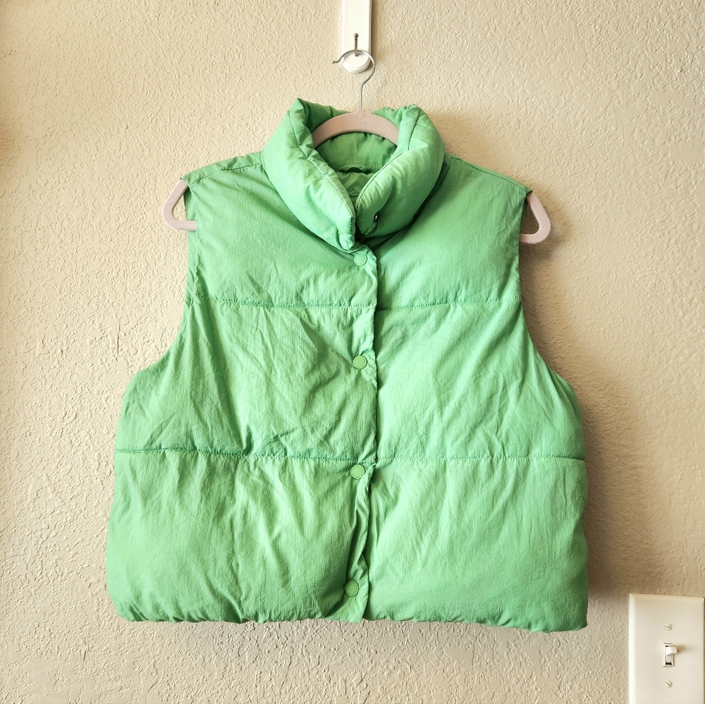 Zara Mint Green Puffer Vest